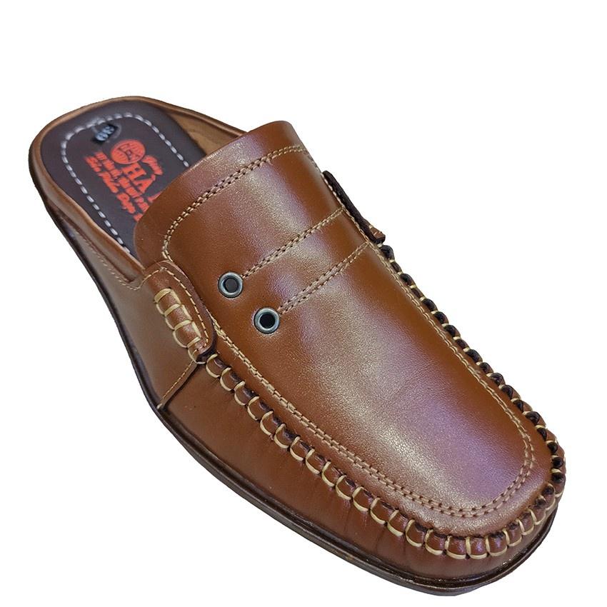 Dép Bít Mũi Nam Da Bò Thật TiTi ĐÔ Cao Cấp GSB2062d