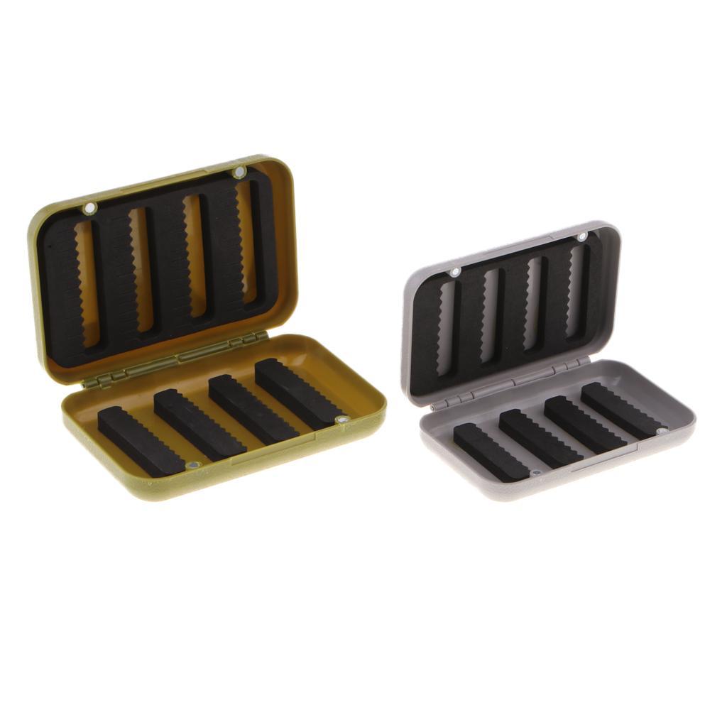 2PCS Dual Sides Fly Box Fishing  Boxes Easy-grip Foam Insert Case