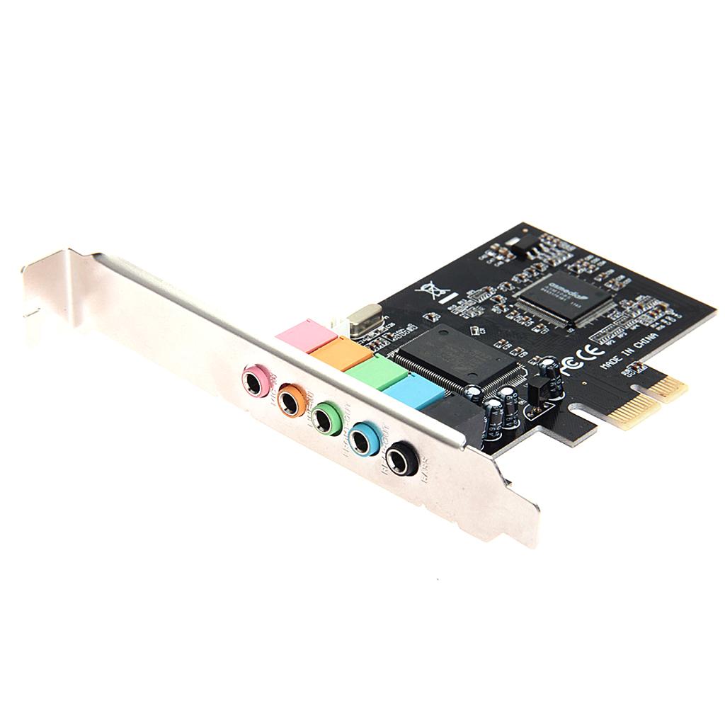 PCI Express PCI-E5.1 Channel 3D Audio 6 Channel Digital Sound Card Windows 7