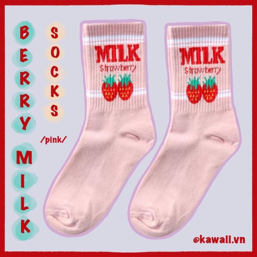 BERRY MILK SOCKS | Vớ sữa dâu
