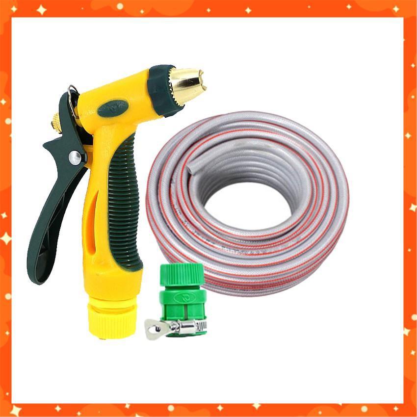 Bộ dây vòi xịt nước rửa xe,tưới cây tăng áp 3 lần 15M 206317