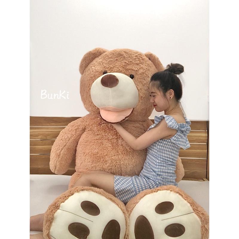 GẤU BÔNG TEDDY NÂU BỰ, GẤU BÔNG NHẬP TO KHỔNG LỒ 200CM