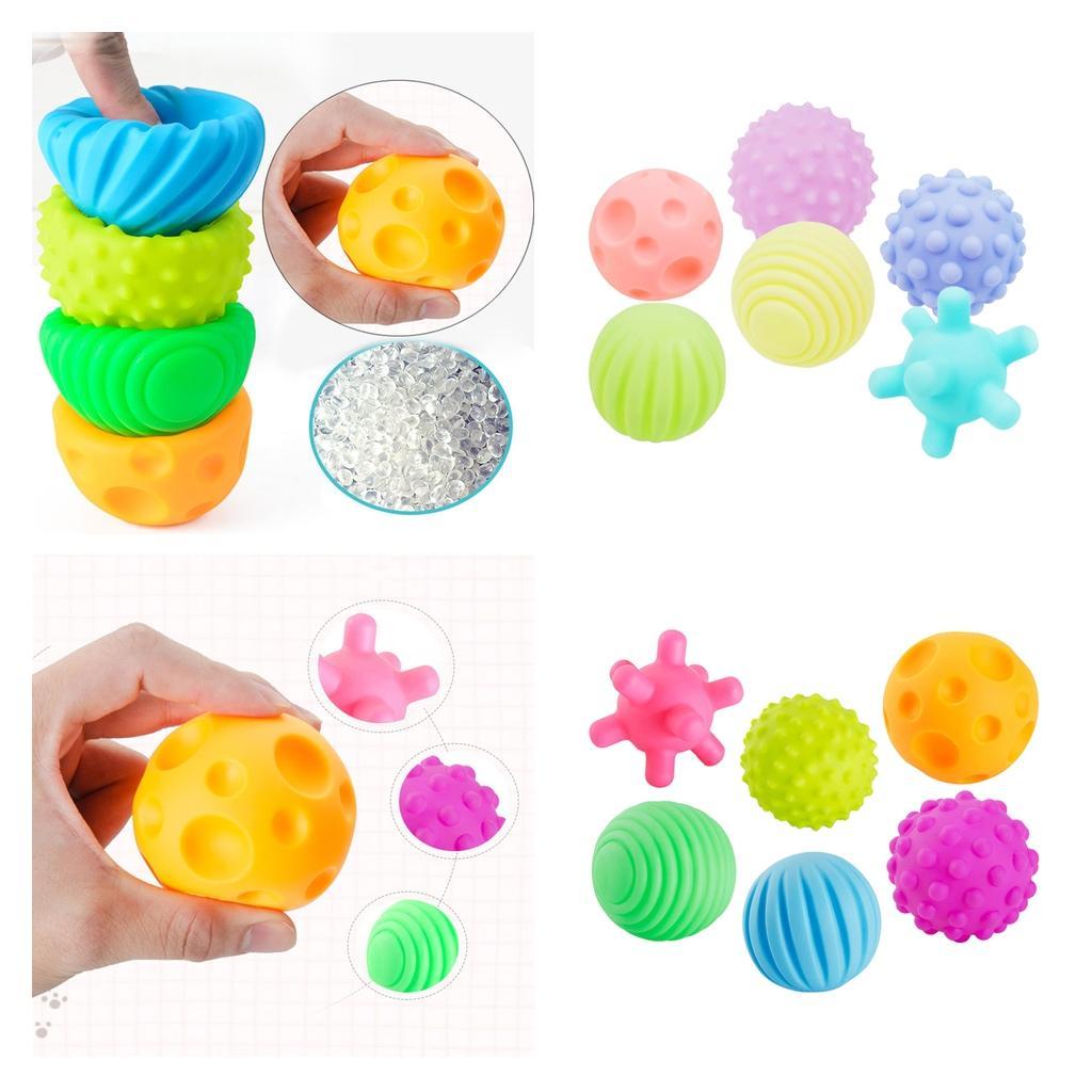 6Pcs Colorful Baby Touch Hand Ball Toys Sensory Children Ball Toys
