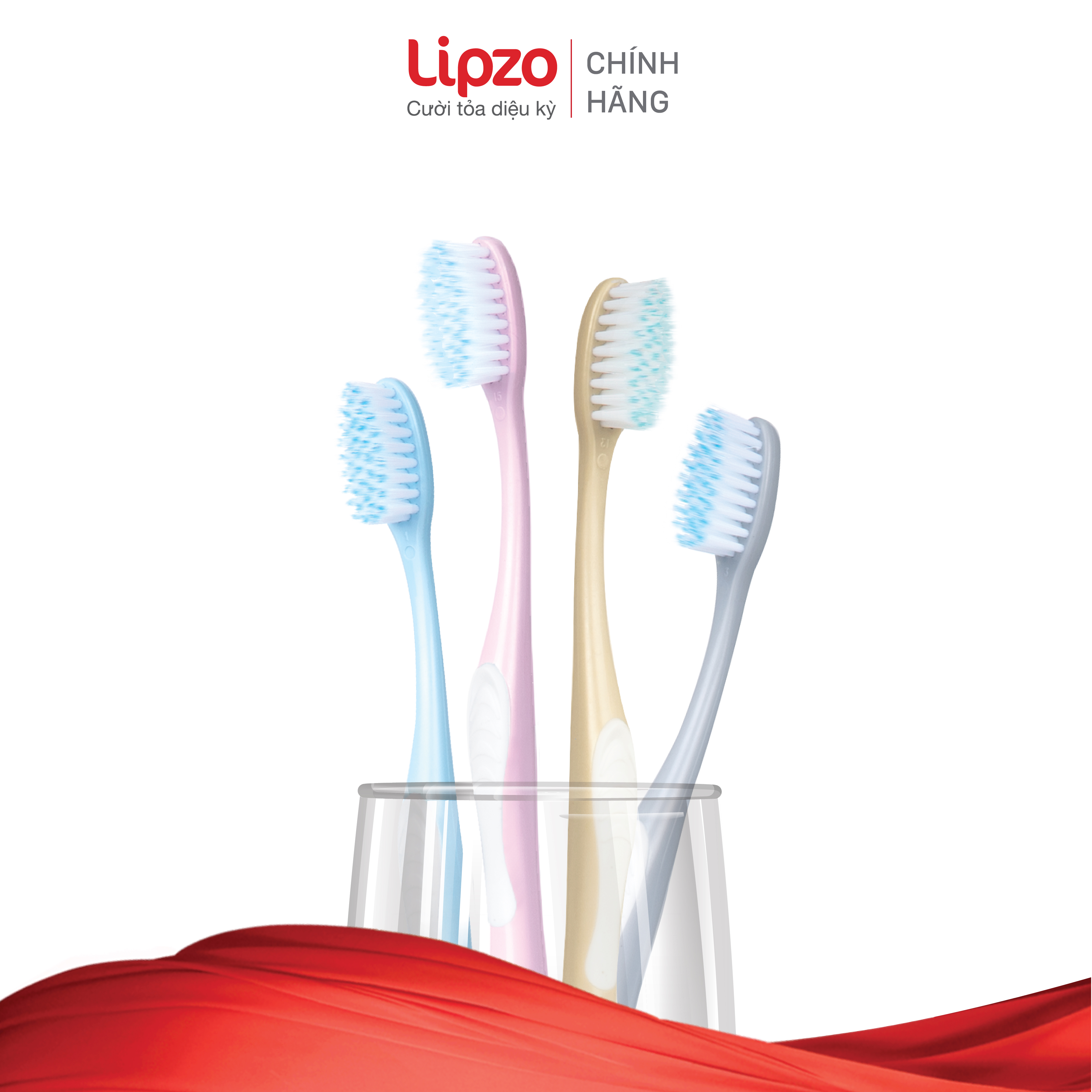 Combo 3 Bàn Chải Đánh Răng LIPZO Flex Khay Công Nghệ Lông Chỉ Tơ Nha Khoa Dành Cho Người Lớn