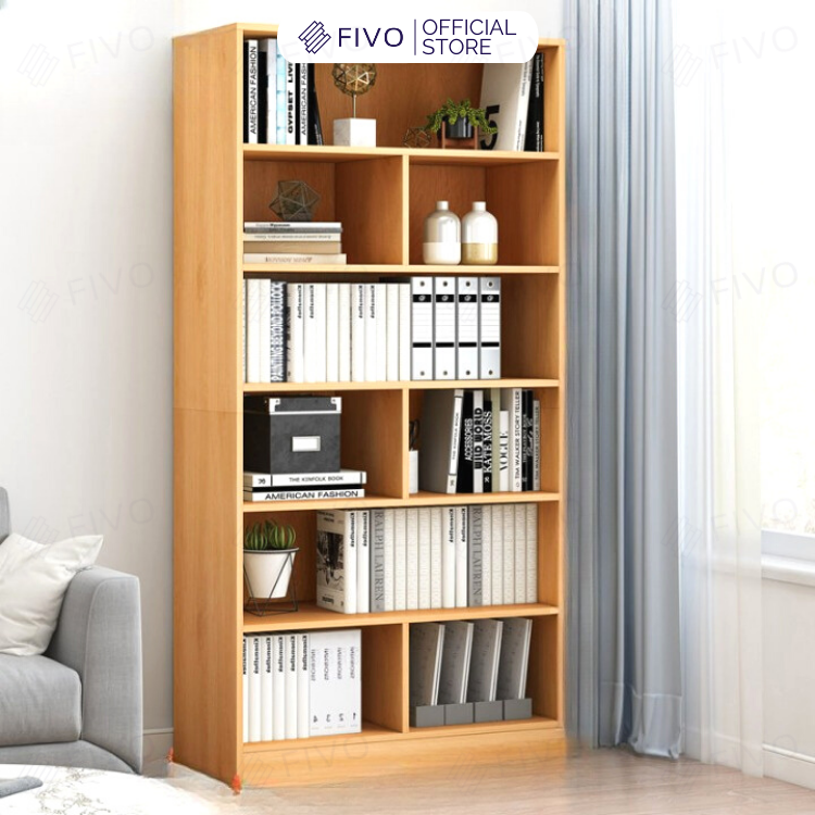 Kệ Sách Gỗ Để Sàn Đẹp FIVO Mã FB70 Chất Liệu Gỗ MDF Hàng Cao Cấp, Thiết Kế Nhỏ Gọn Vô Cùng Thanh Lịch, Kèm Tấm Lưng