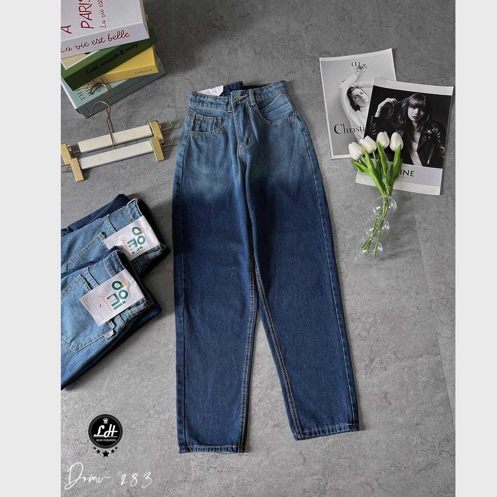 Quần bò baggy loang màu cổ điển đơn gian cho nàng Lê Huy fashion Ms 283