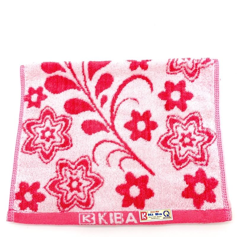 Khăn Mặt KIBA Họa Tiết Hoa Sao Xinh Xắn Cỡ To 32x49cm, Chất Cotton Dày Dặn, Êm, Mềm, Thấm Hút Tốt