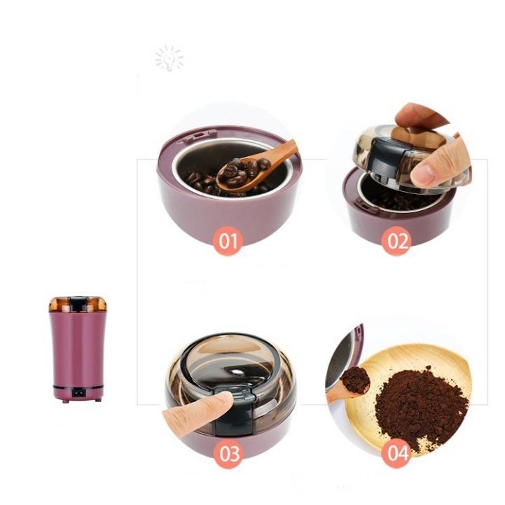 Máy Xay Hạt Cafe, Hạt Khô, Hạt Tiêu, Ngũ Cốc, Đậu Nành Đa Năng, Cối Xay Thép Không Gỉ SUS 304 Cao Cấp