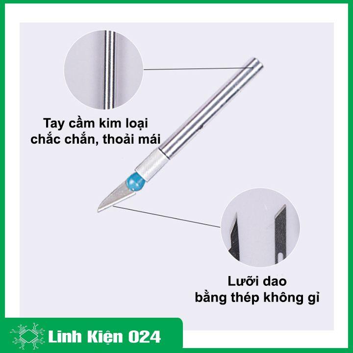 Bộ dao mổ cán bạc 6 lưỡi dao kỹ thuật, khắc trổ đa năng