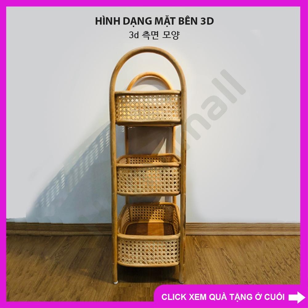 Kệ đựng đồ 3 tầng làm từ mây