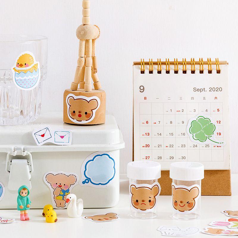 Hộp 45 miếng sticker hình chú gấu dễ thương Box sticker ST346