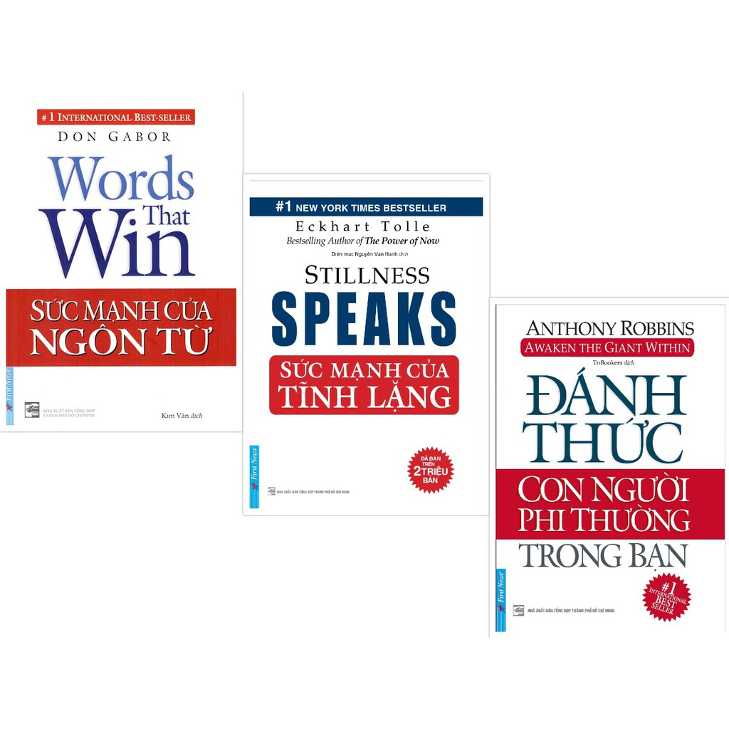 Sách - Combo Sức Mạnh Của Ngôn Từ + Sức Mạnh Của Tĩnh Lặng + Đánh Thức Con Người Phi Thường Trong Bạn - FiN-MK