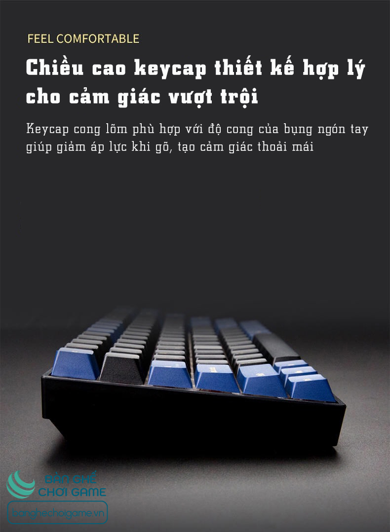 Bàn phím cơ không dây Newmen GM840 Pro Hạc Trăng Mây / Gateron G-Pro/ Hot Swap - Hàng chính hãng