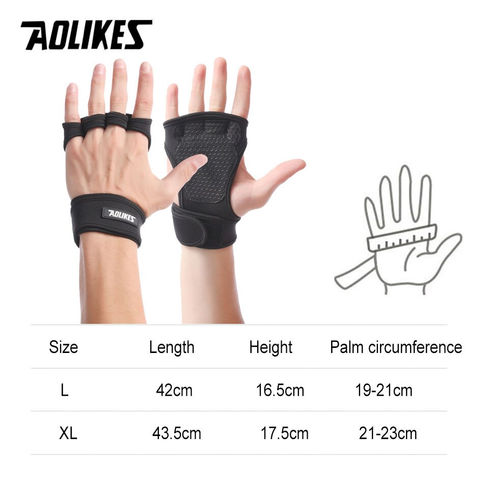 Găng tay nâng tạ tập gym AOLIKES A-117 Weight Lifting Glove