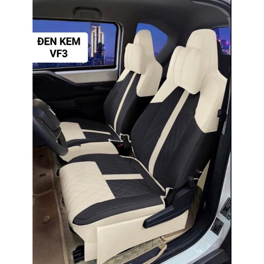 Áo ghế VF3 hàng 9D may theo xe, Áo ghế da Nappa giúp bảo vệ ghế da của xe luôn như mới, Hàng Cao Cấp