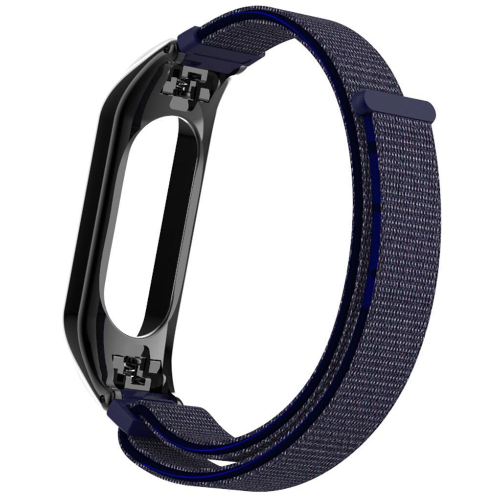 2-4pack Replacement Nylon Watch Strap Watch Band for Xiaomi Mi Band 3 blue