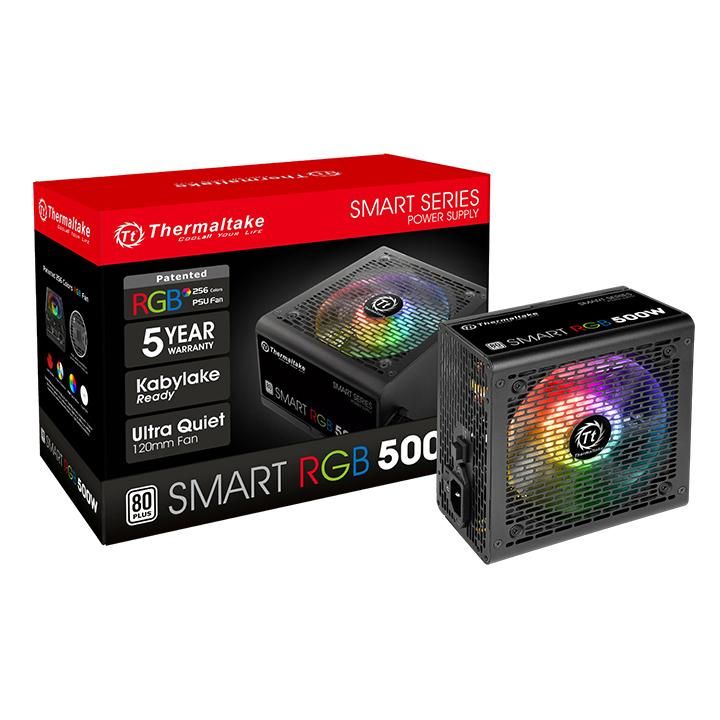 Nguồn Máy Tính PSU Thermaltake Smart RGB 500W 80 Plus White - Hàng chính hãng