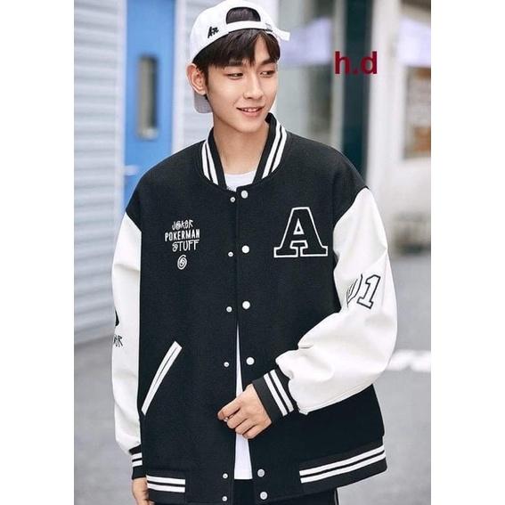 Áo bomber phối tay chữ A HD6