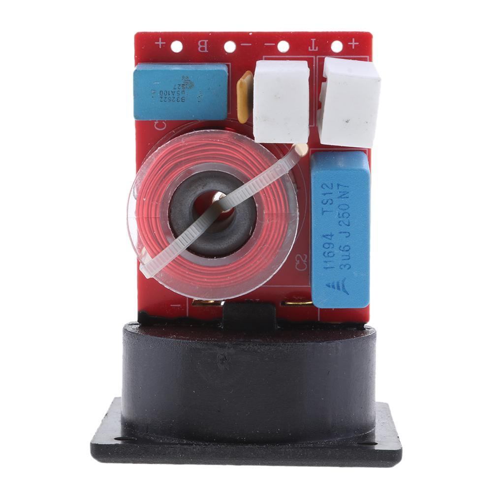 2 Pieces 2 Way Loudspeaker Crossovers Stereo 80W for Car Home Audio System