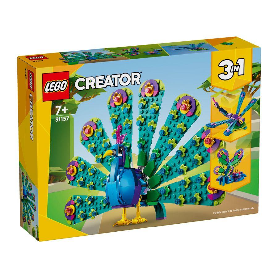 Đồ Chơi Lắp Ráp Mô Hình Chim Công Sặc Sỡ 3 In 1 - Exotic Peacock - Lego Creator 31157 (355 Mảnh Ghép)