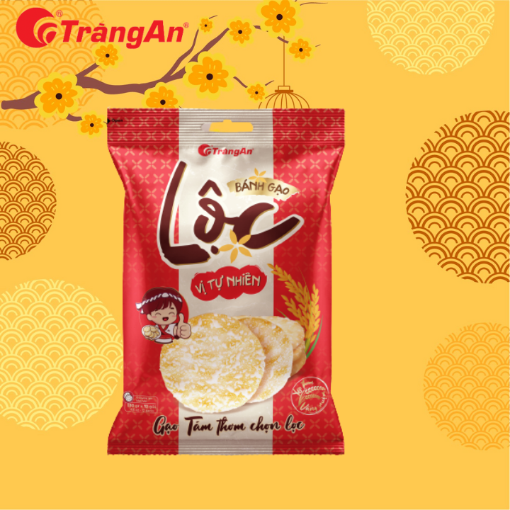 Tràng An - Bánh gạo nướng Lộc 130g, vị ngọt tự nhiên, không qua chiên dầu, không cholesterol