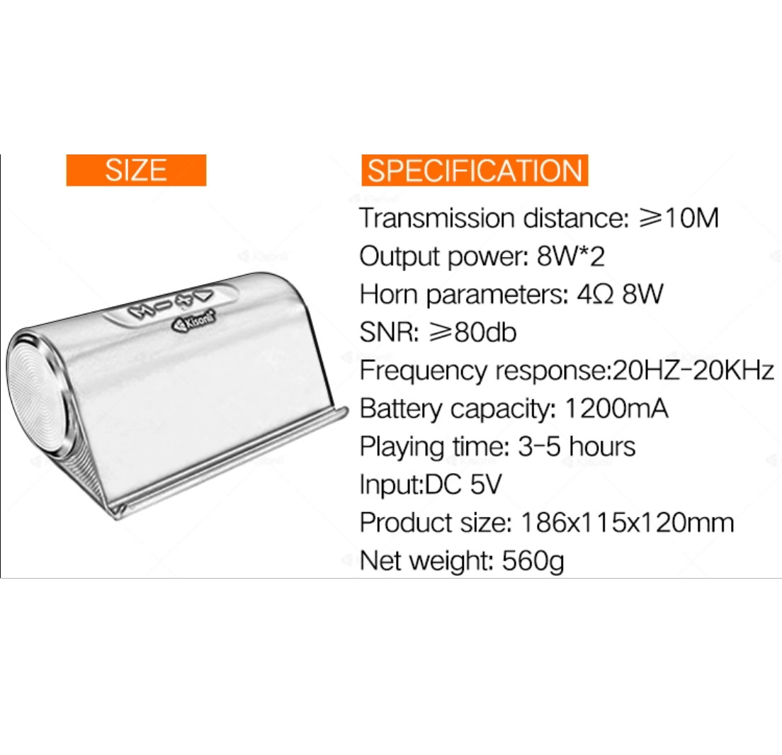 Loa Bluetooth  Mini Kisonli 1981 Âm Thanh Nổi ( Màu Ngẫu Nhiên) -  HÀNG CHÍNH HÃNG