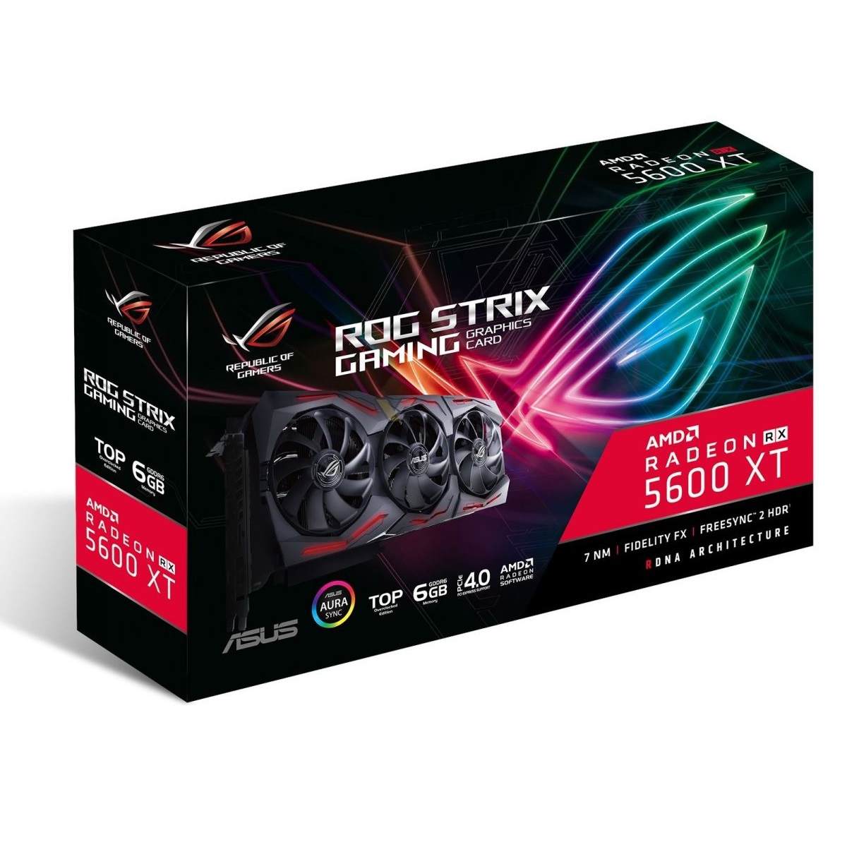 Crad màn hình VGA ASUS ROG-STRIX-RX5600XT-T6G-GAMING GDDR6 6GB 192-bit - Hàng Chính Hãng