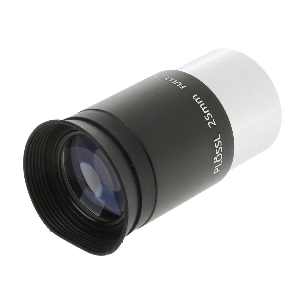 25mm 1.25inch Plossl Telescope Eyepiece Lens - 4-element Plossl Design - Threaded for Standard 1.25inch Astronomy Filters