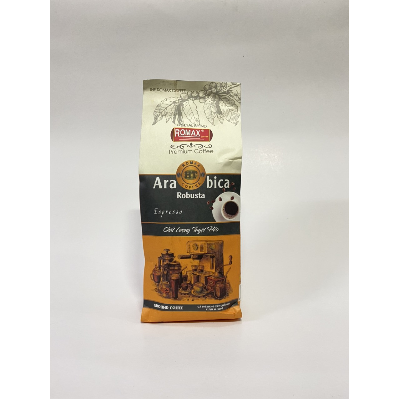 Cà phê rang xay ROMAX HT Arabica Robusta Espresso 500gr - Romax Coffee