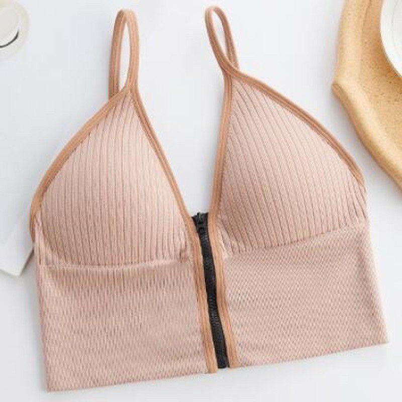 Áo Bra 2 Dây Chéo Lưng Kéo Khóa Trước
