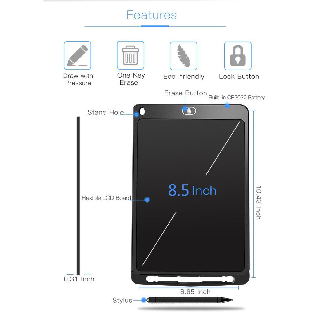 Bảng Viết Vẽ Điện Tử Tự Xóa Thông Minh Màn LCD Cho Bé.