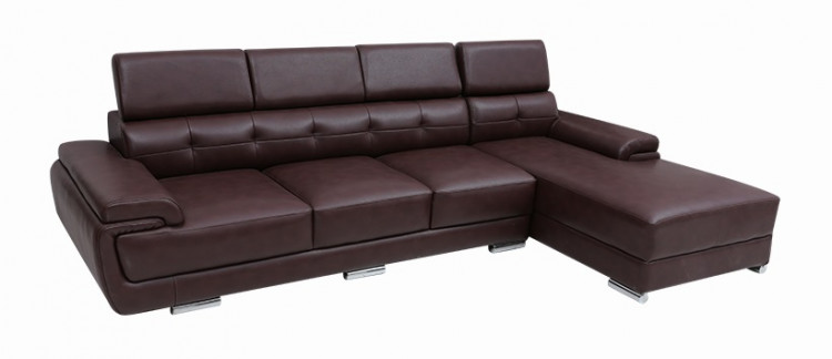 Sofa da và 2 đôn V9.SF10 270 x 160 x 90 cm (Nâu)
