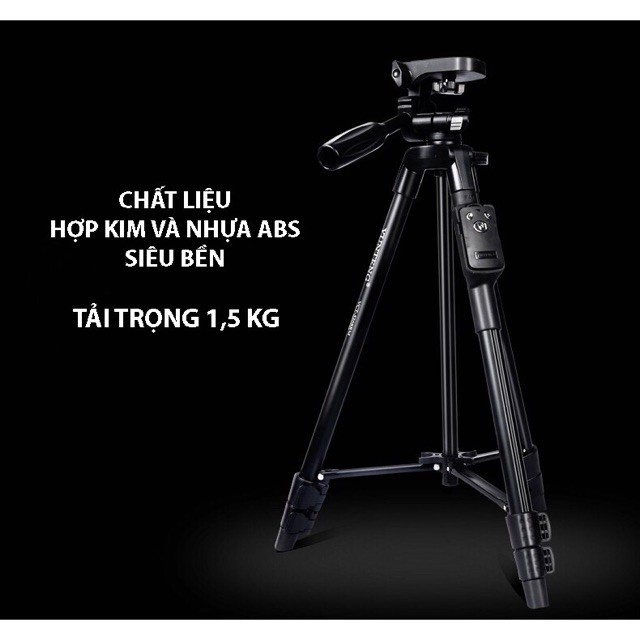 Tripod, giá đỡ điện thoại, 3 chân selfie livestream YUNTENG 5208 L2 có remote