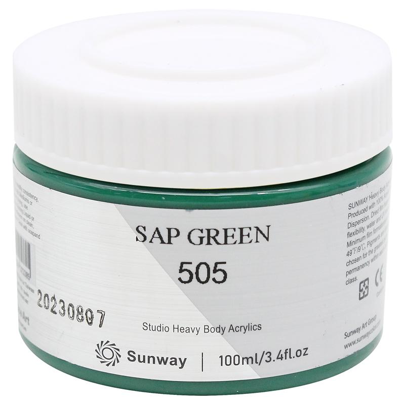 Tuýp Màu Vẽ Acrylic 100 ml - Sunway No.505 - Sap Green