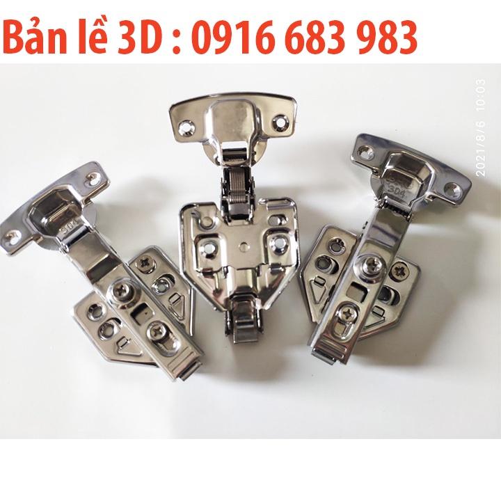 Bản lề inox 3D giảm chấn tháo lắp nhanh