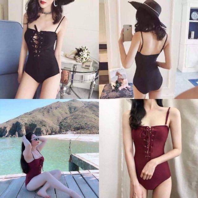 Bikini liền thân dây đan ngực