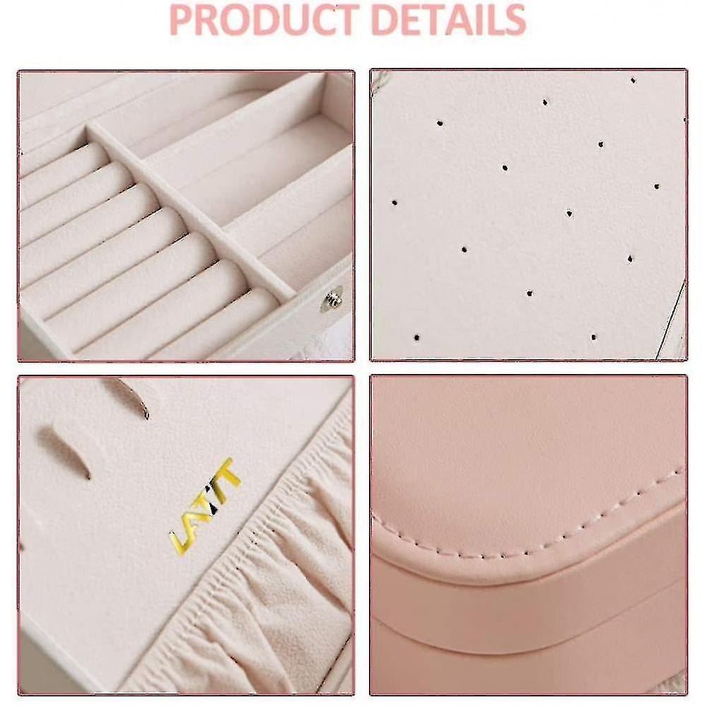 Hộp đồ trang sức tổ chức Travel PU Leather-Jewelry-Storage