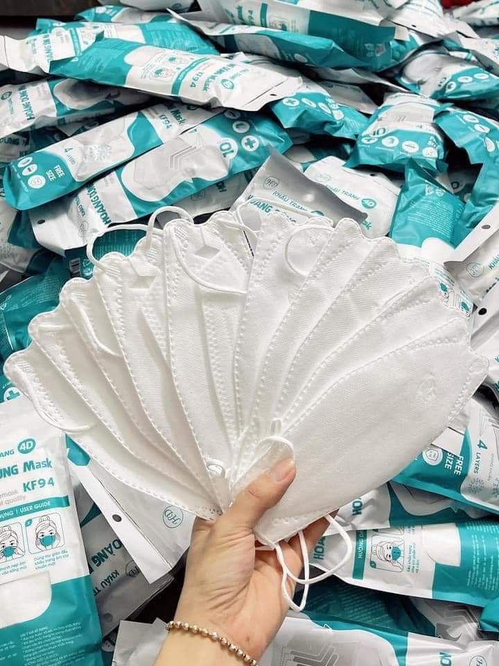Sét Khẩu Trang Kf94 trắng Cao Cấp Hoàng Dũng 4D Mask- Khẩu Trang Công Nghệ Hàn Quốc
