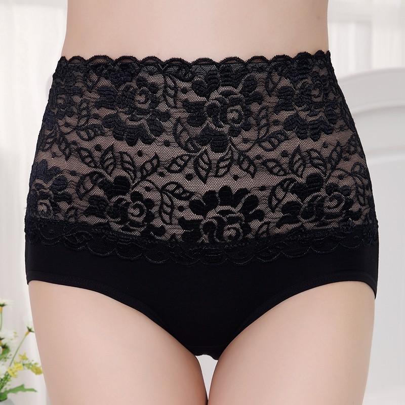 Quần lót nữ cạp cao chất cotton pha ren phom to mã 2015