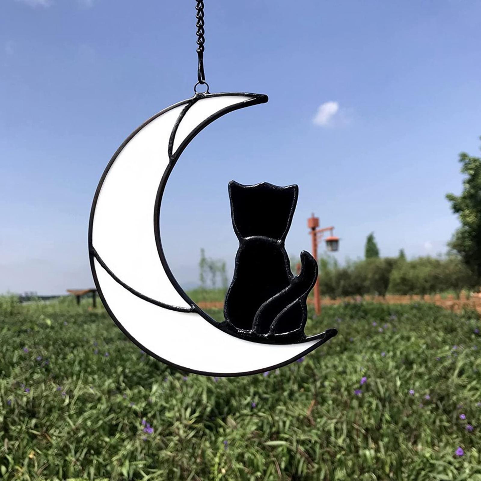 Stained Glass Window Hanging Panel for Indoor Outdoor Living Room Home Decor