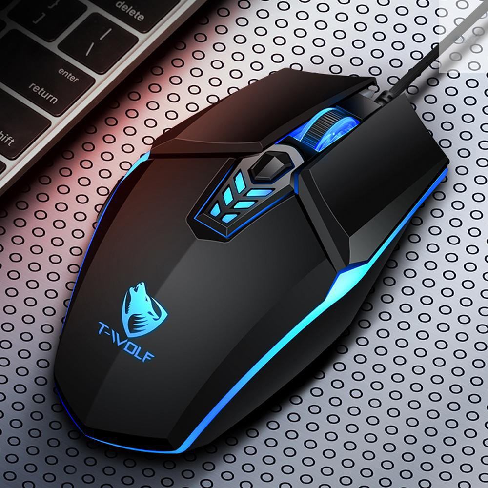 Chuột dây Gaming JVJ T-Wolf G510 - Tặng kèm lót chuột - Hàng chính hãng