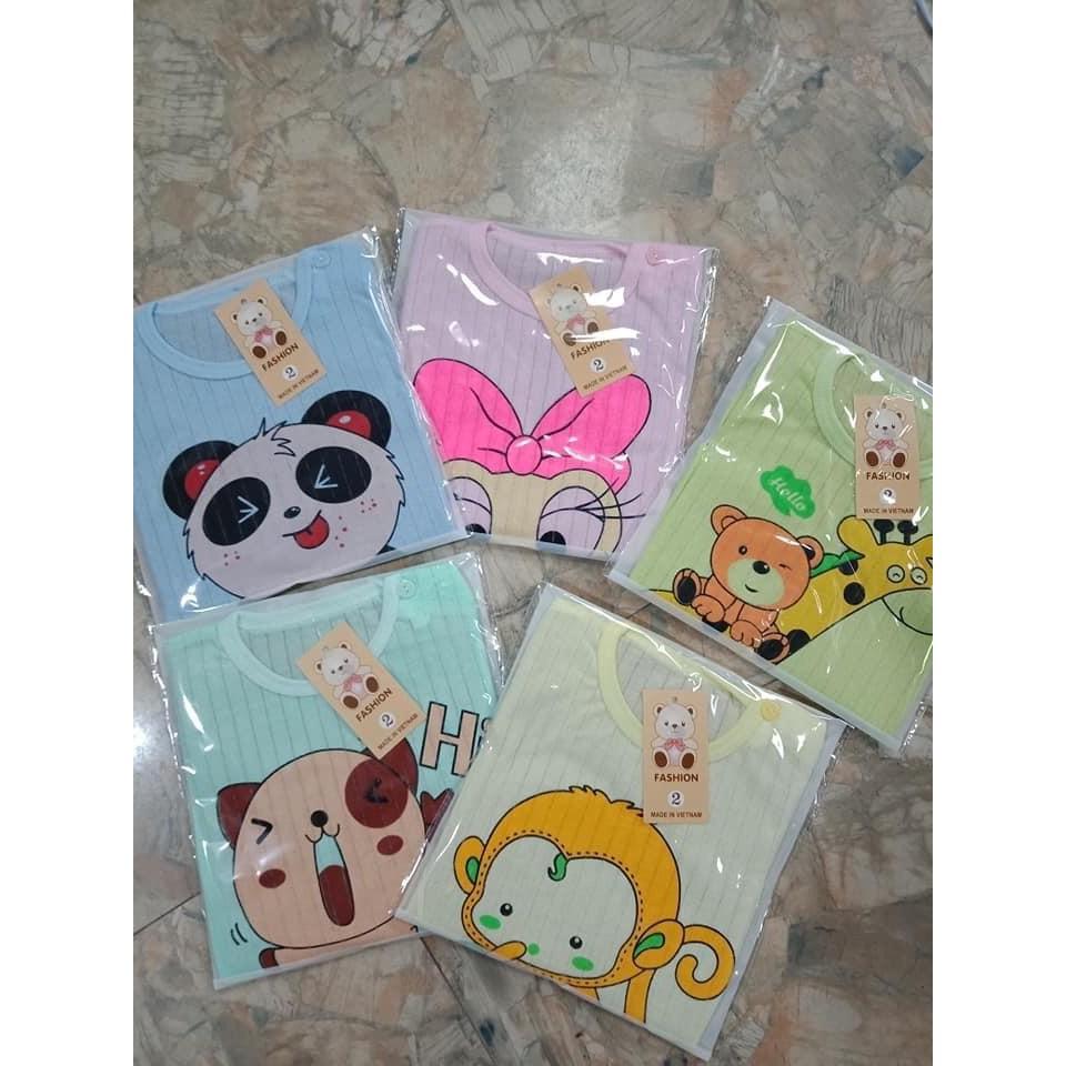 Bộ cotton giấy màu mới 2020 siêu thoáng cho bé từ sơ sinh đến 16kg