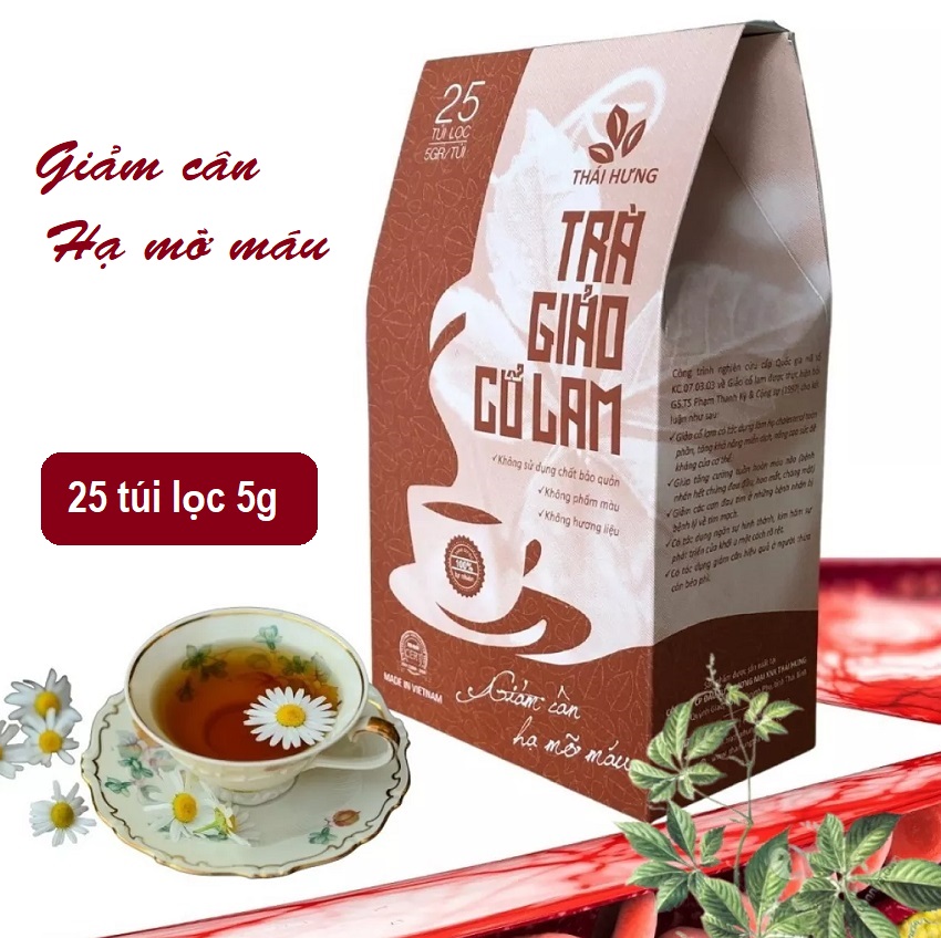 Combo 10 túi Trà Giảo cổ lam Thái Hưng giảm cân, hạ mỡ máu 25 túi lọc x 5g