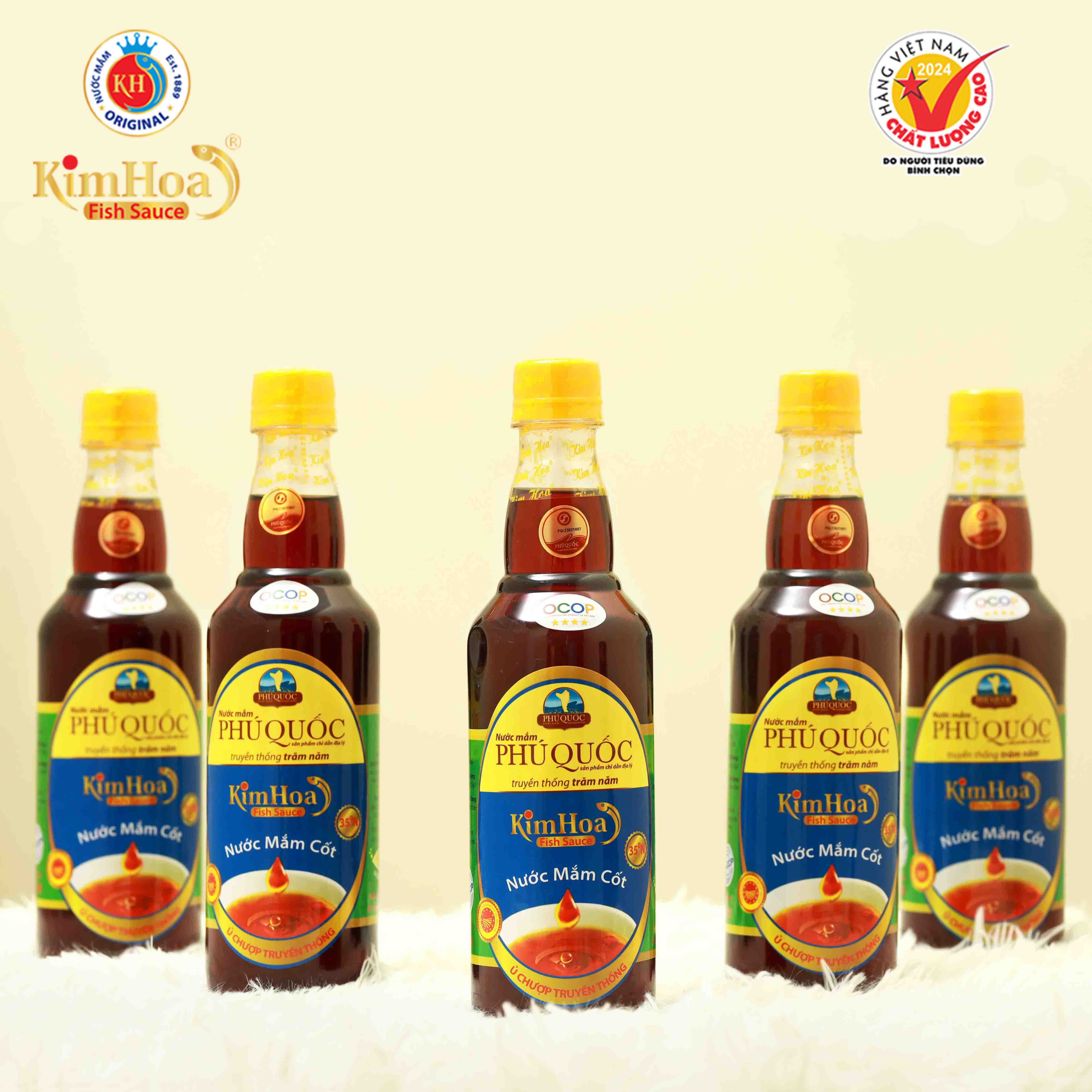 Nước mắm Cốt Kim Hoa Phú Quốc 35 đạm chai nhựa 500ml