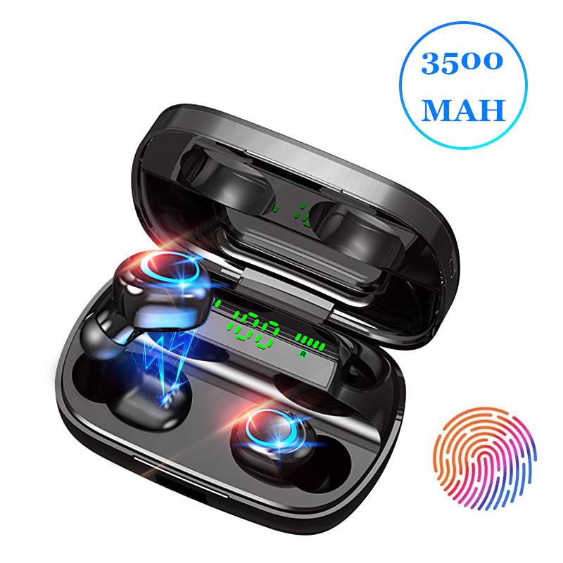 TWS Bluetooth Không Dây Tai Nghe 3500MAh Cảm Ứng Điều Khiển Đèn LED Có Mic Thể Thao Chống Thấm Nước Tai Nghe Tai Nghe Nhét Tai Tai Nghe Chụp Tai