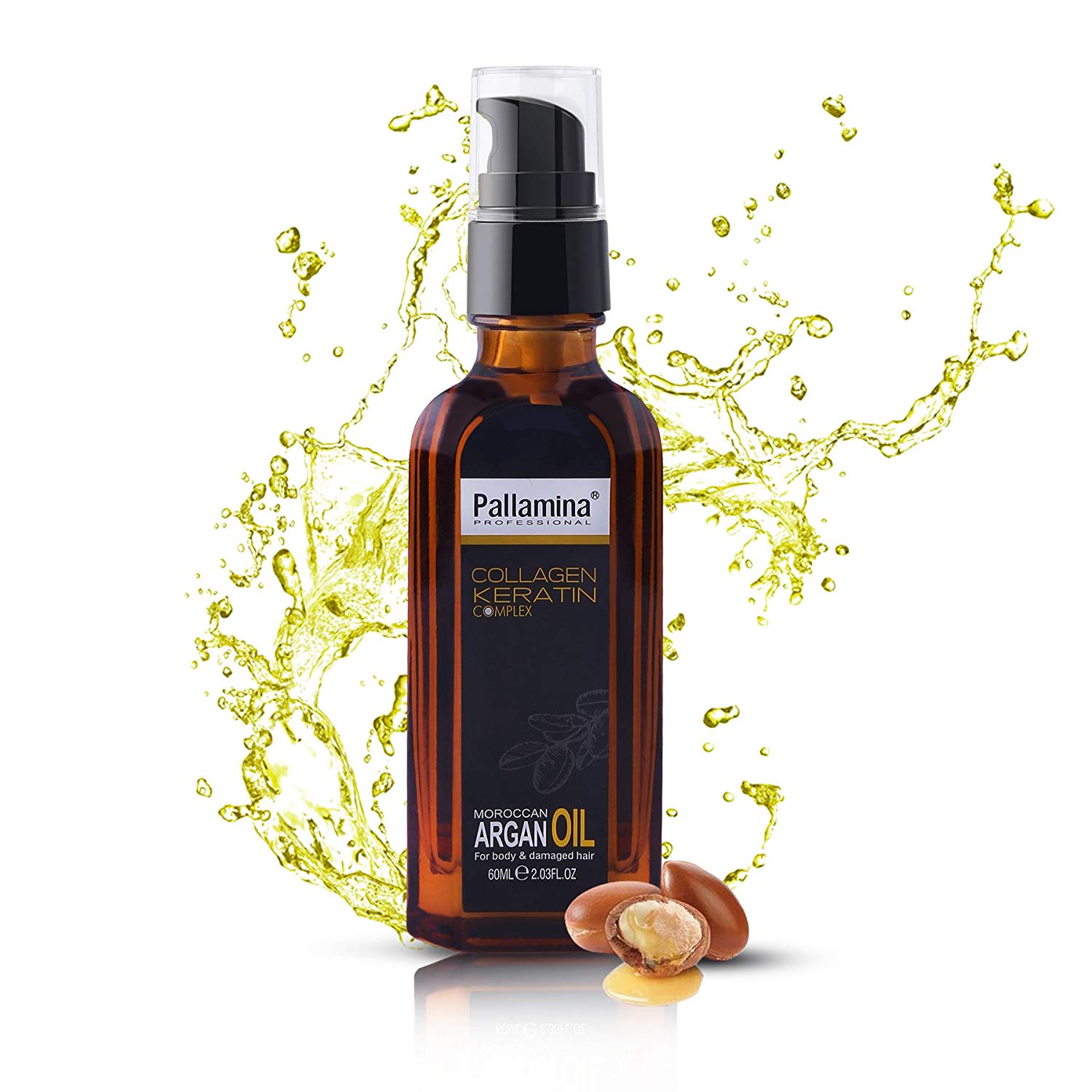 [+Tặng mũ trùm] Tinh dầu Pallamina Moroccan Argan Oil Serum dưỡng bóng tóc cao cấp 60ml