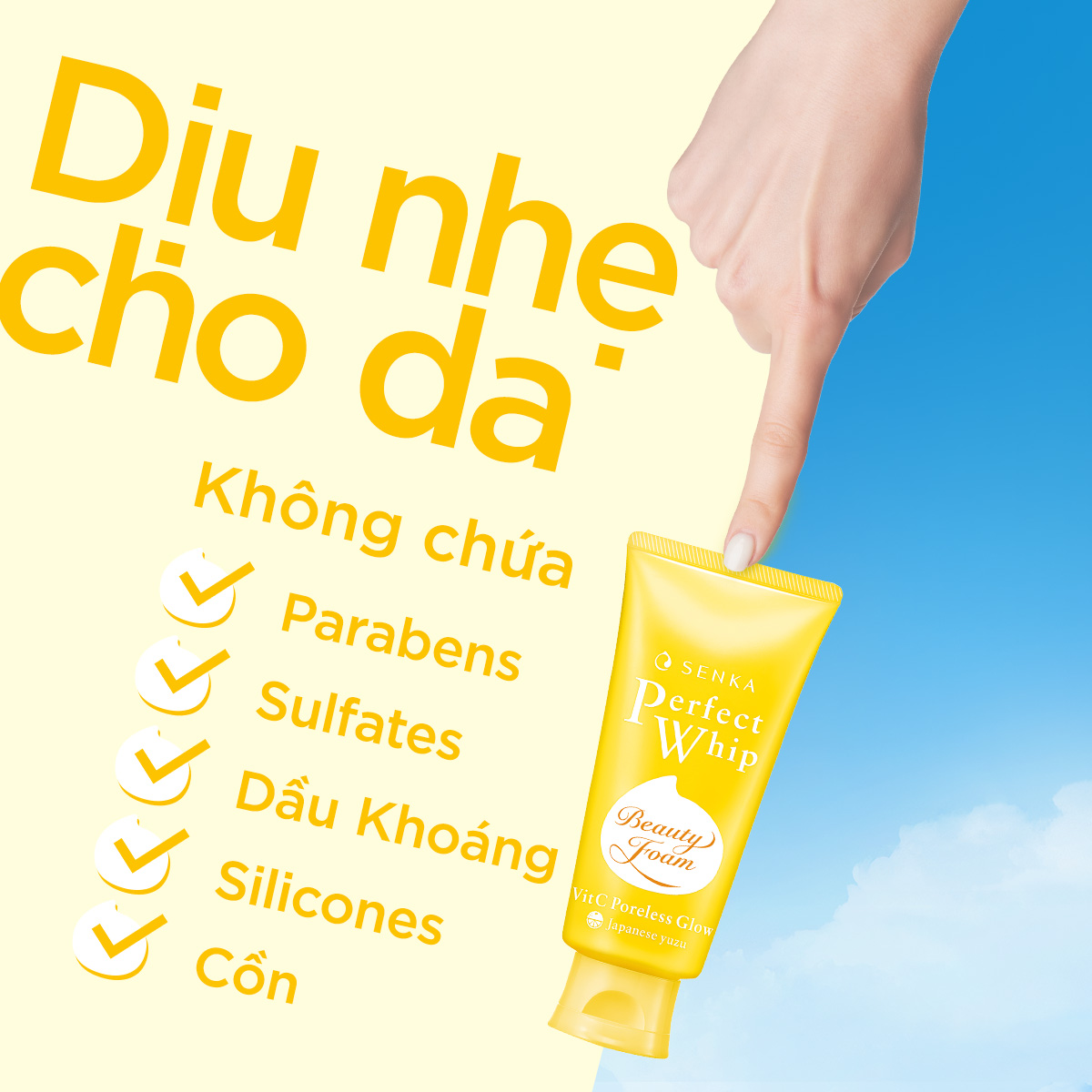Sữa Rửa Mặt Vit C Dưỡng Sáng Mờ Thâm Senka