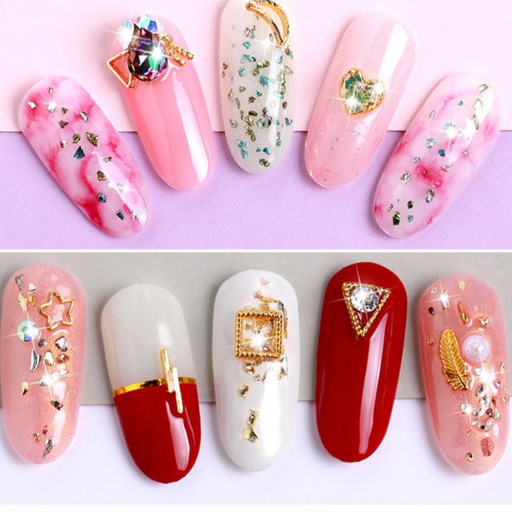 Trang Sức Gắn Nail Hỗn Hợp ZSP Với Kiểu Dáng Phong Phú Để Tạo Nhiều Phong Cách Móng Đẹp, Trẻ Trung, Năng Động, Thiết Kế Thời Trang, Dễ Sử Dụng