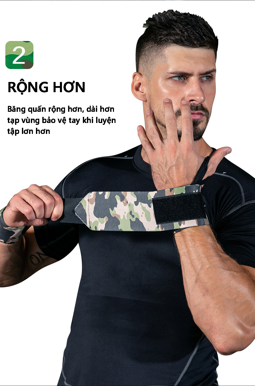 Hình ảnh Băng quấn bảo vệ cổ tay tập gym yoga street workout wrist tránh chấn thương cổ tay , tăng khả năng vận động CLEACCO - Hàng chính hãng  BORO SPORT