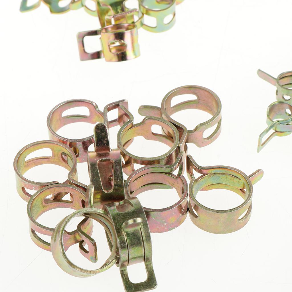 60Pcs Spring Band Type Hose Pipe Clamp Low Pressure Air Clip Clamp 6mm-15mm~